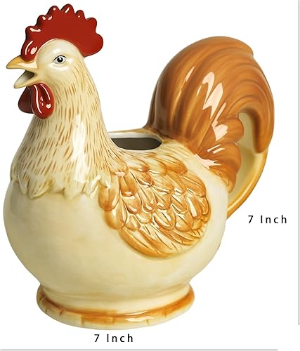 Miniatura 2 de CHOOLD Crema de cerámica retro de gallo con mango, jarra de crema de leche de café