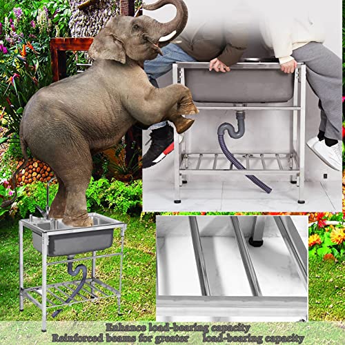 Fregadero de cocina de acero inoxidable con patas para restaurante 4