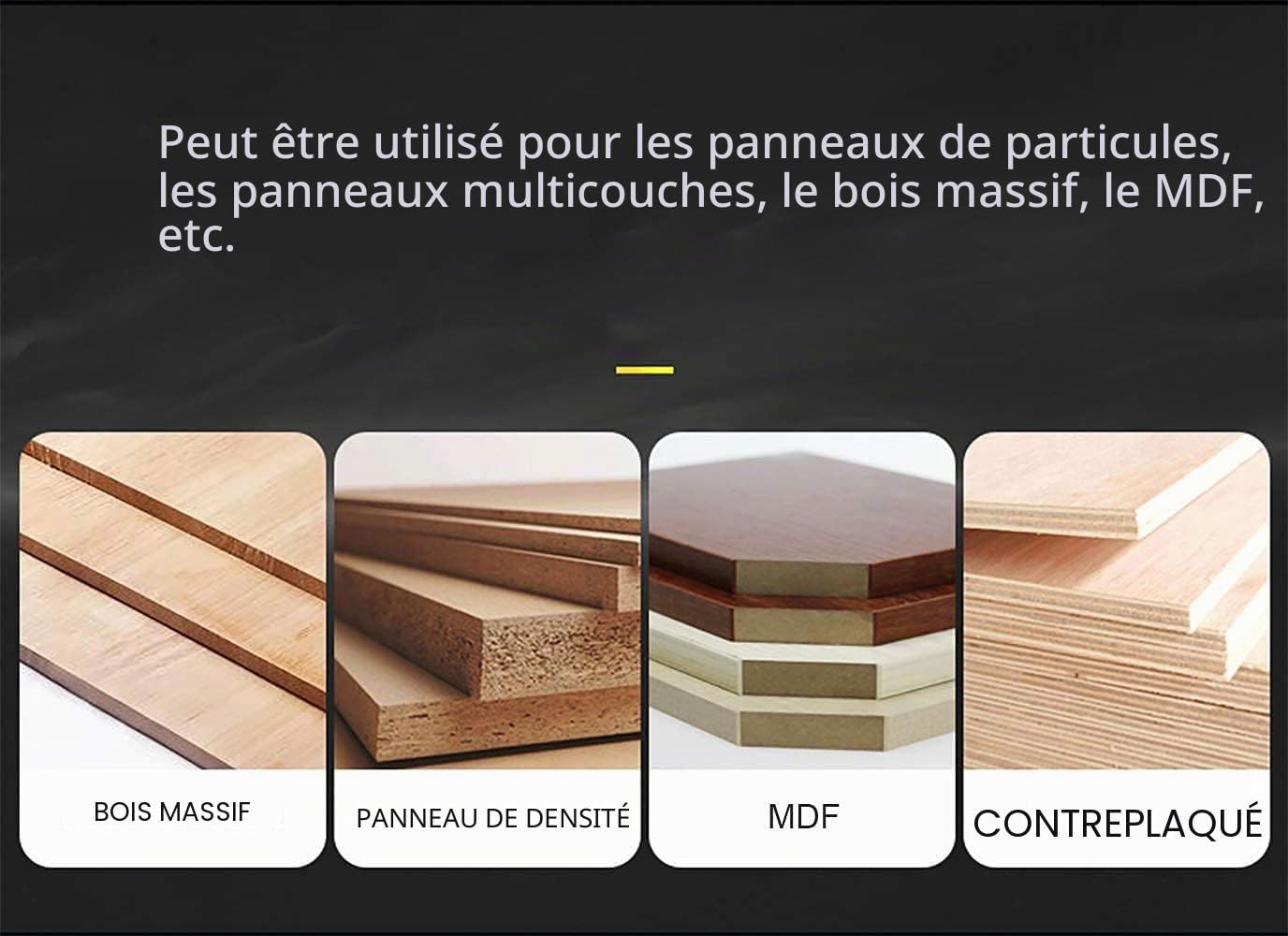 APLUS 6MM Queue Langue Appariée et Fraise de Rainure Set 3 Dents Forme T Cutter en Bois de Coupe Outil de Travail du Bois (6MM)