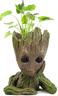 Baby Groot Flower Pot with Drainage Hole, Cute Succulent Pot Baby Groot Planter Holder Pencil Pen Holder Home Office