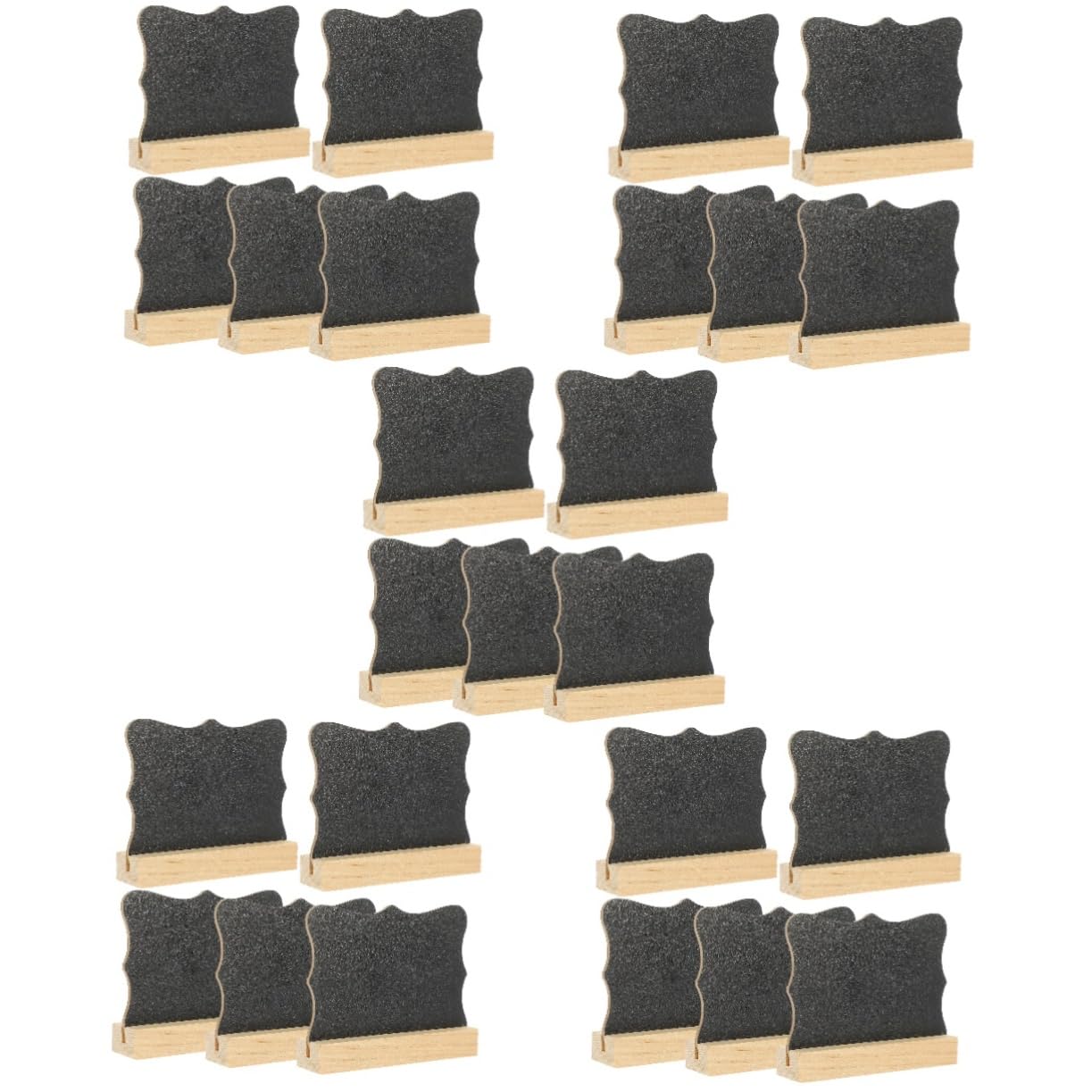 Uonlytech 5 Ensembles Ornements À Tableau Noir Double Face Petits Panneaux Ardoises Faire La Fête Dessin Étiqueter Mini Panneaux De Craie Marque-places En Bois 5 Pièces * 5