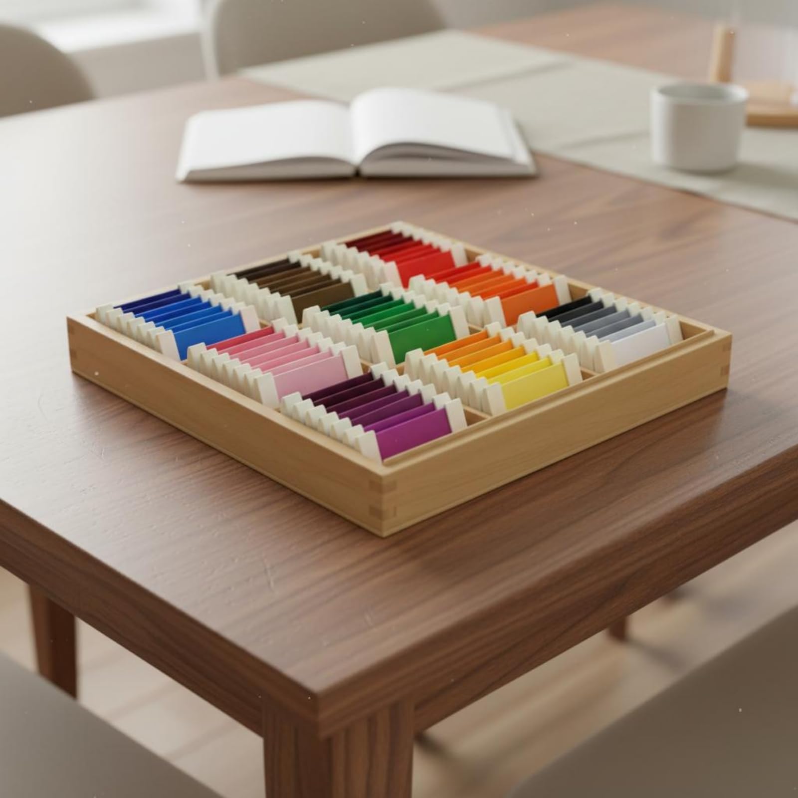 Qianly Früherziehungs-Farbtafeln herausnehmbar Holz-Farbtafeln PVC Früherziehungs- Steckspiel für Kinder