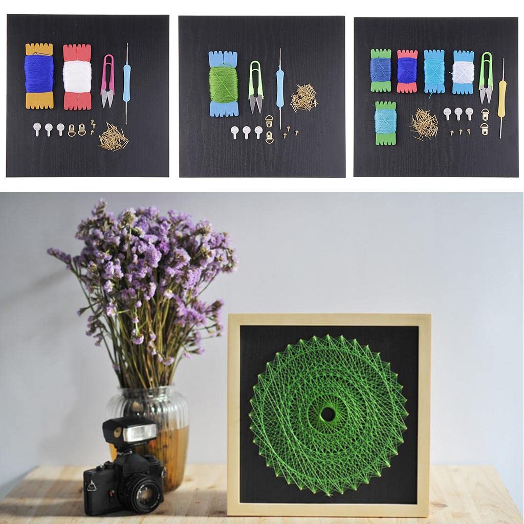 Bonarty String Art Handmade Decoration String Kits Art pour Enfants Adultes - Nid D'oiseau - Bleu