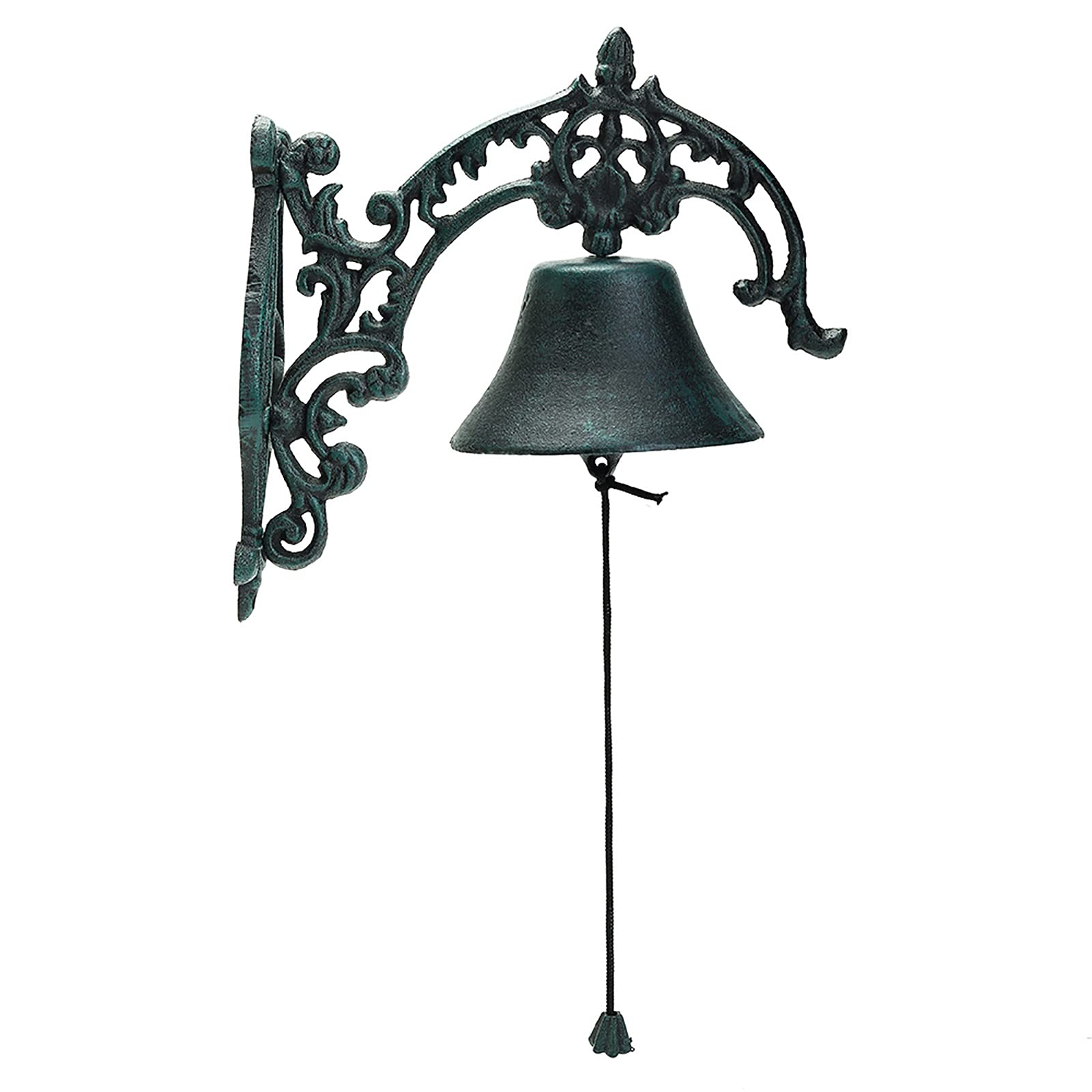 LqdpWall Mounted Doorbell with Vine，Vintage Nordic Style Foundry Iron Door Knocker Door Knocker for Garden Courtyard