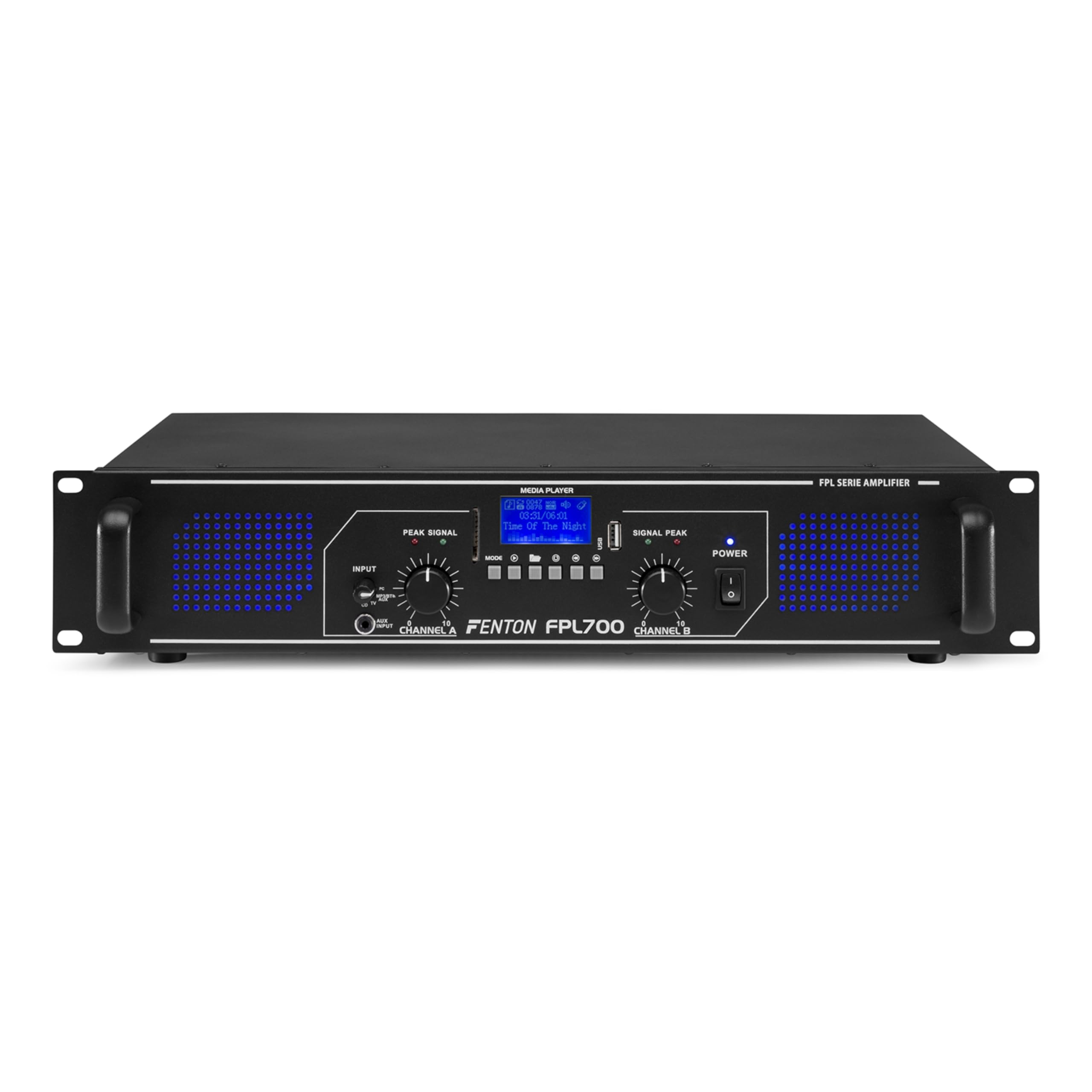 MAX26 + SPL700 – Sistema de Sonido DJ 700W con 2 Altavoces, Amplificador y Cable de 10m – Compatible con mezcladores, Controladores Midi, Smartphones y más – Potente y fácil de Instalar