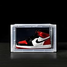 NYALKARAN Shoe Storage Organizer Box for Sneakers – Transparent, Heavy Duty, Stackable with Magnetic Door – Large Plastic Shoe Box for Men & Women, Multipurpose Storage (Transparent, PACK OF 1)