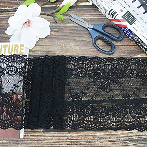 Lace Fabric Lace Ribbon,Floral Lace Trim, Elastic Lace - Image 3