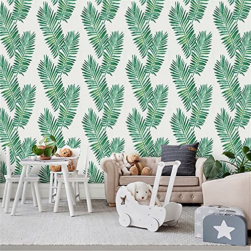 Panneaux muraux 3D Feuilles Tropicales 3D Papier Peint Mural, Salle d'enfant Salon Chambre à Coucher Moderne Accueil Décor pour Les Murs, Vinyle Auto-adhésif Papier de Contact Fond d'écran 3D Cover
