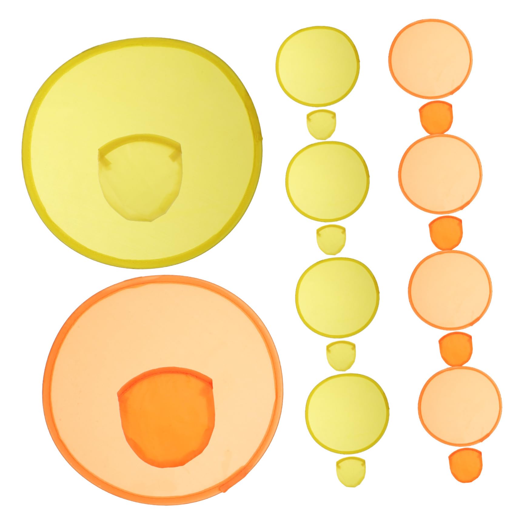 BCOATH Round Fan 16pcs Foldable Flying Disc Toy Perfect for Summer Outdoor Fun Random Color