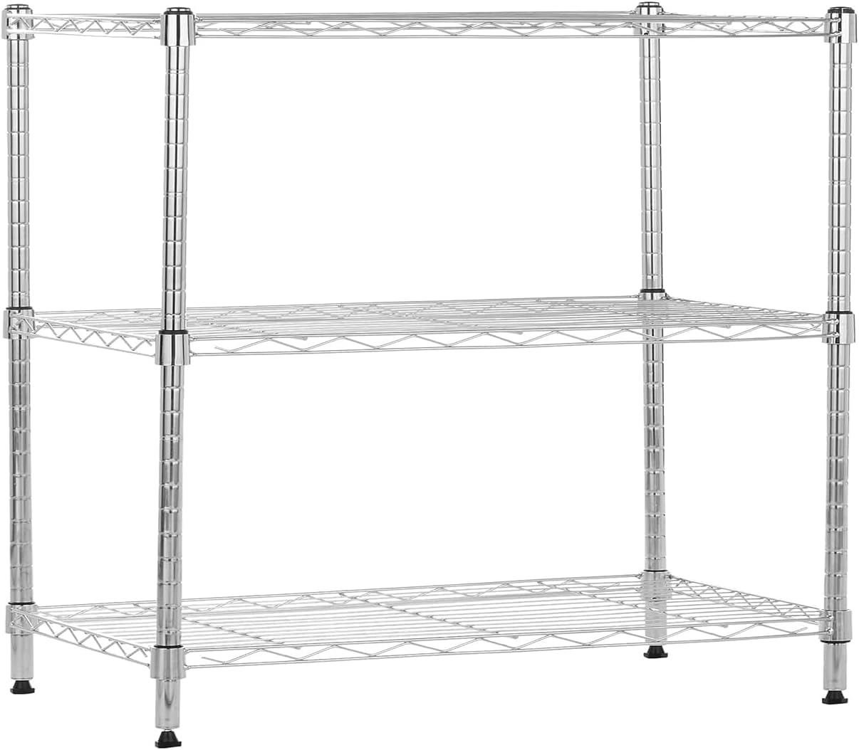 Amazon｜SONG 3段スチールラック 幅90×奥行35cm高さ90cm メタルラック
