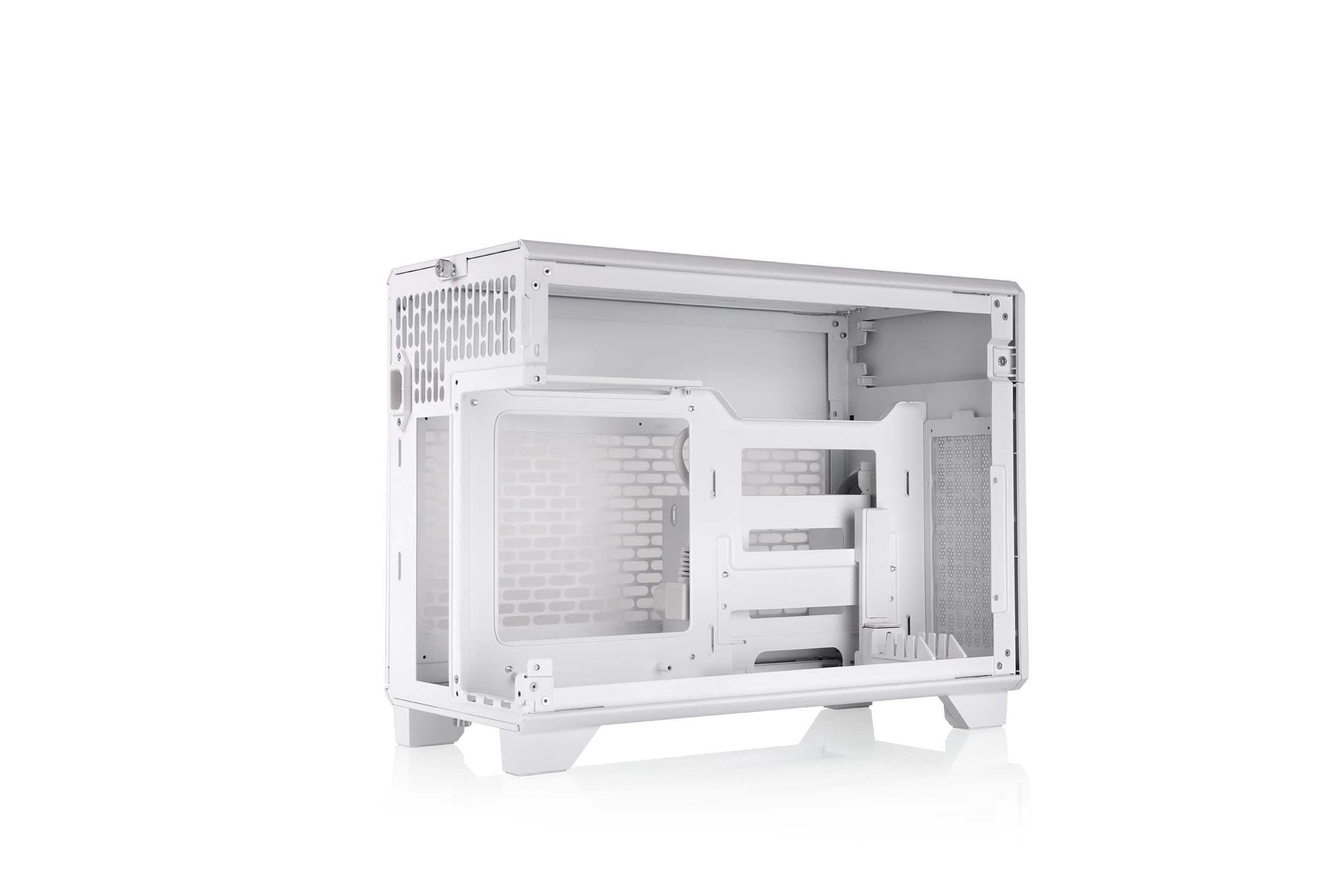 Thermaltake TR100 Boîtier PC Mini-ITX Compact Double Chambre, PCIe 4.0 Riser Inclus, Neige
