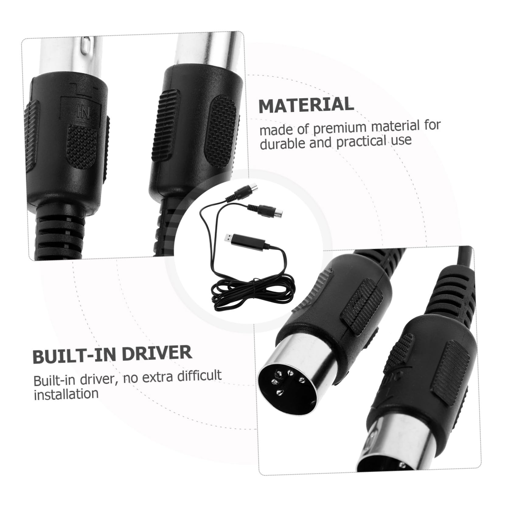 SUPVOX 2pezzi Cavo Midi Usb Da Metri Per Tastiera Elettronica Adattatore Professionale Per Pc e Laptop Con Trasmissione Dati Stabile e Compatibilità