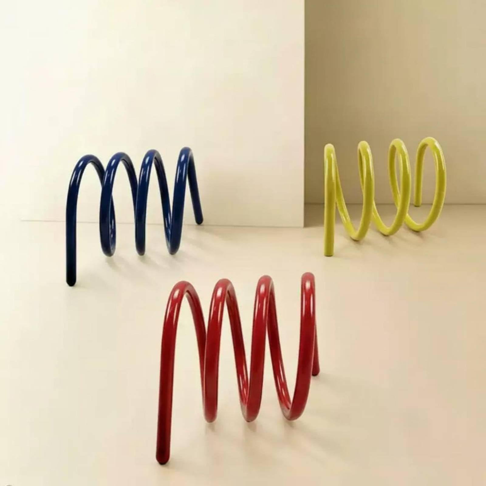 rockible Rotierender Buchständer Bücherhalter Buchstütze Spiral Kompakt Hält Hefte Und Bücher Getrennt für Aufgeräumte Arbeitsfläche für Büro Tisch Wohnzimmer Leseecke, Blau