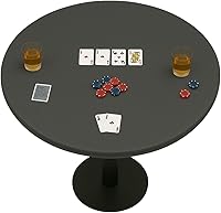 Vista 8 de Funda de fieltro para mesa de juego de cartas, póquer, mahjong, dominó, puente y juego de mesa, mantel elástico ajustable para mesas redondas de 36