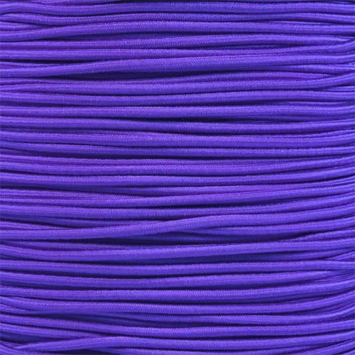 PARACORD PLANET Elastic Bungee Nylon Shock Cord 2.5mm 1/32", 1/16", 3/16", 5/16", 1/8”, 3/8", 5/8", 1/4", 1/2 inch Crafting Stretch String 10 25 50 & 100 Foot Lengths Made in USA