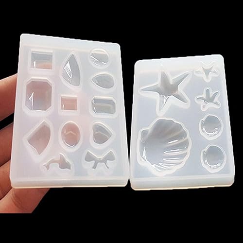 Miniatura 7 de Molde de silicona de concha de estrella de mar de delfín de diamante, para dulces, chocolate, pastel, magdalenas, decoración, arcilla de resina
