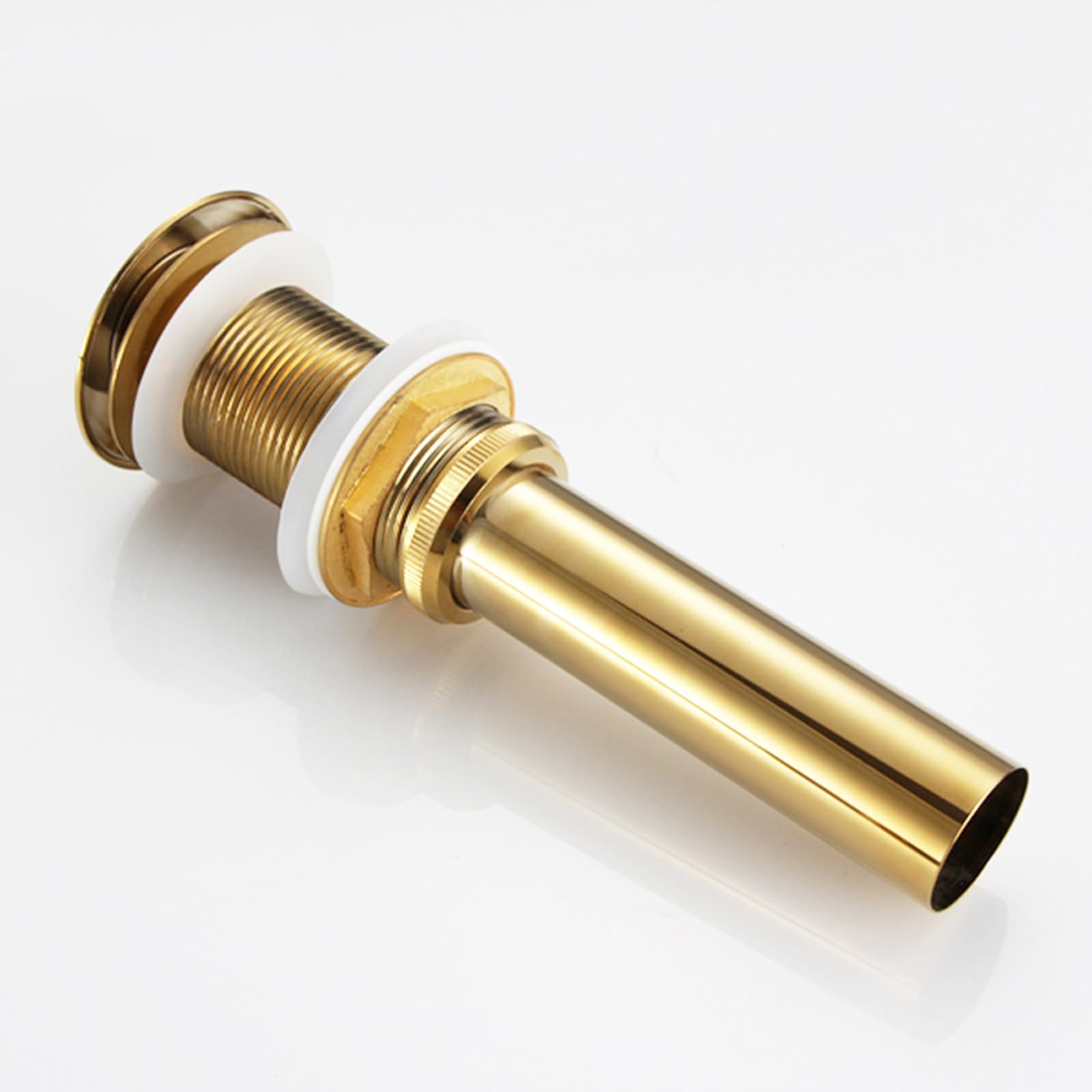 Tappo for lavabo Pop-up, Piletta for lavabo con scanalatura Pop-Up Click Clack Tappi for lavandino Pop-up Piletta for lavabo Click Clack Tutto in Rame, Oro, Ci Sono Fori(Nonporous)