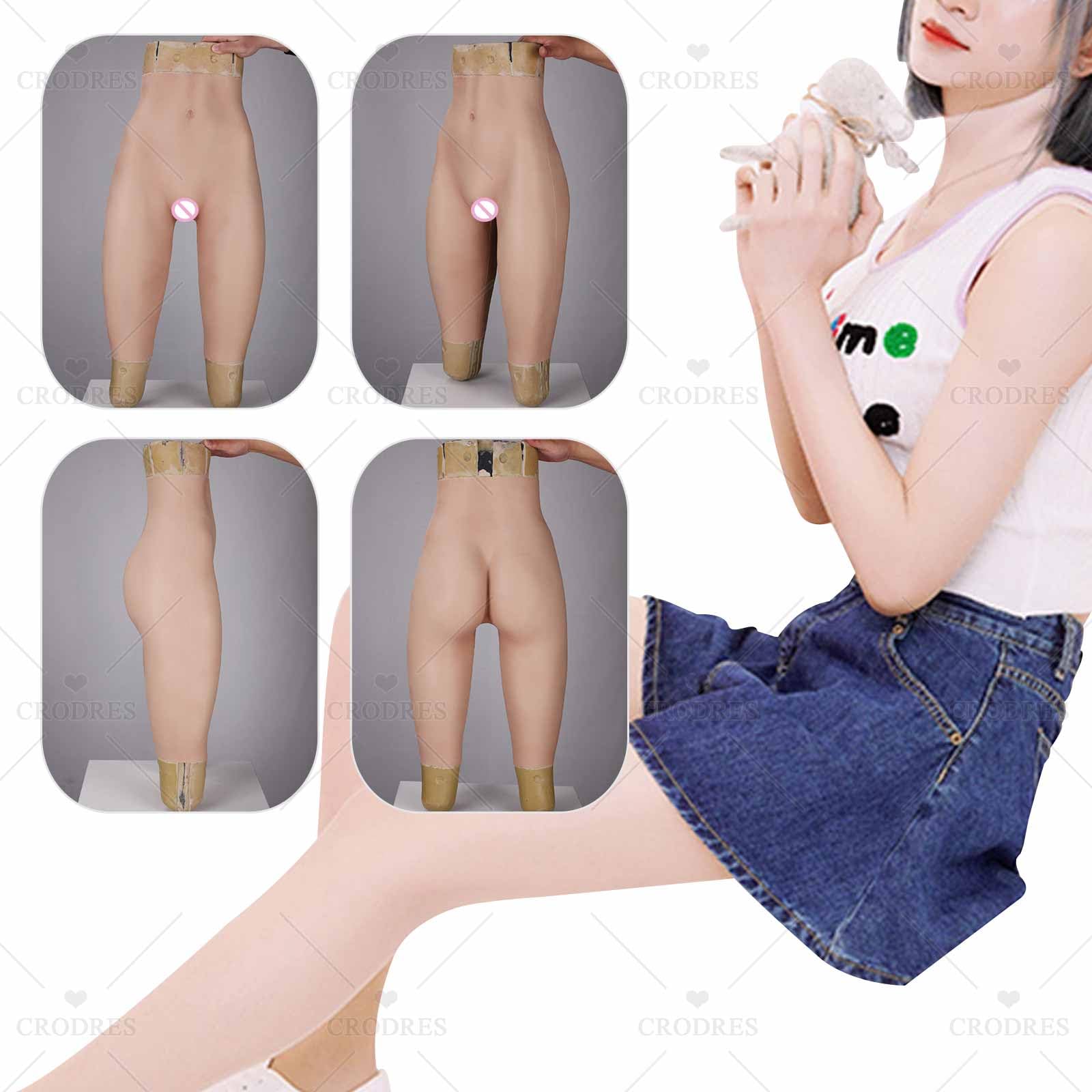 Realistisches Silikon-Vagina-Höschen, das Gaff-Boxershorts, Gesäß, Hüften, Body Shaper Enhancer für Transgender-Gay-Shemale versteckt
