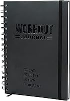 Nextnoid Hardcover Fitness Journal Workout Planner for Men & Women - A5 (5.7x8.3in) Durable Gym & Home Log Book Track Goals