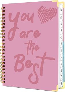 2025 Planner 12-Month Daily Weekly Monthly Aesthetics Planner from JUL.2025 to JUN.2026, Stripe Spiral Notebook with Stickers,Bookmark and Inner Pocket for School Office Home (6.3" x 8.5") (Pink B)