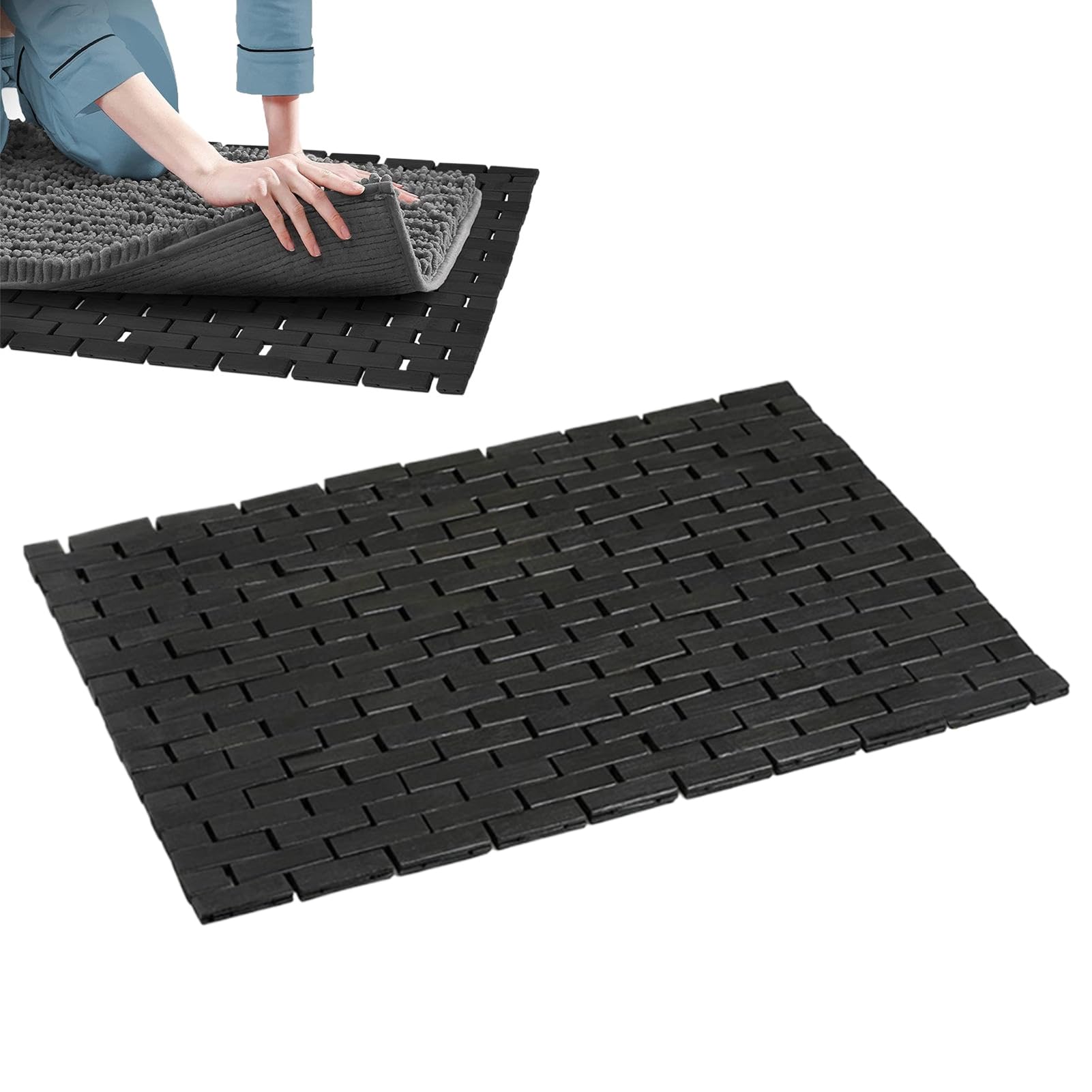 Tapis de bain absorbant 14,6x60 cm lavable pour cuisine et camping-car