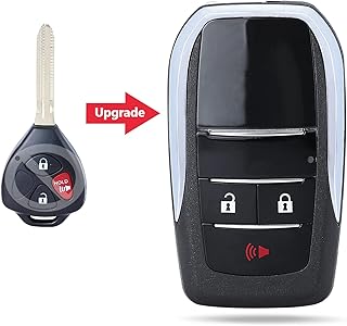 Modified Upgraded Flip Key Shell Case Replacement for Toyota RAV4 Camry for Scion TOY43,JUST A Key CASE (Upgraded 3 Buttons)
