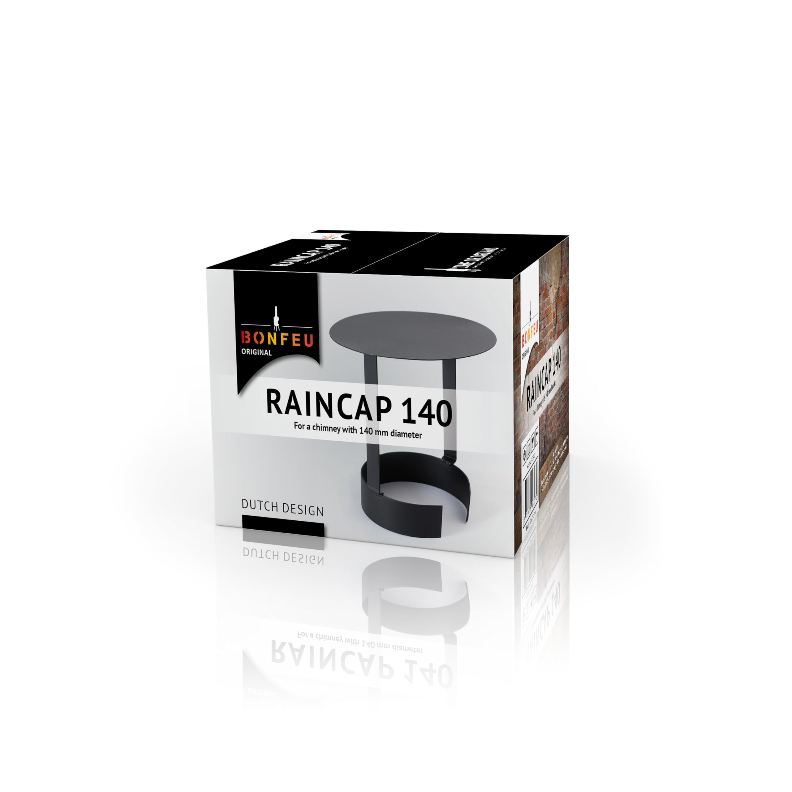 BonFeu Rain Canopy 140 Negro Ø14 - Acero con Recubrimiento en Polvo