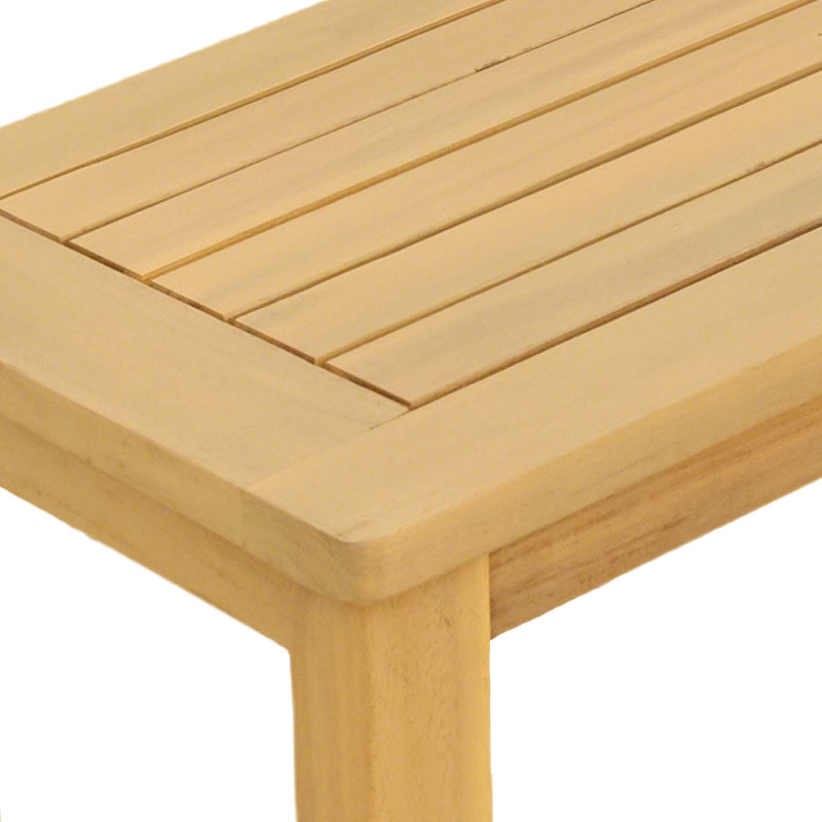 vidaXL Gartenkonsole Tisch Helles Akazienholz 80 x 35 x 75 cm, Garten, Rechteckiger Pflanzer, Rustikales Design, Strapazierfähige Materialien, Viel Stauraum für Pflanzen, Blumen und Gemüse im Garten