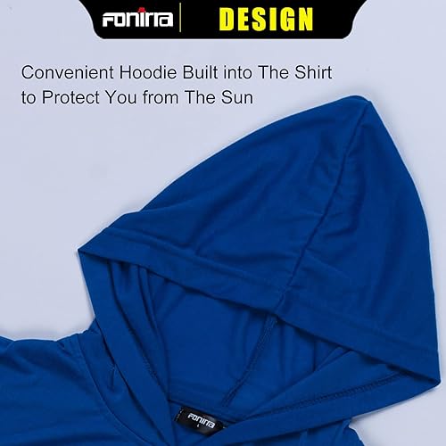 Miniatura 4 de FONIRRA Camiseta de manga larga de alta visibilidad para hombre, paquete de 3 camisas de trabajo de construcción con capucha