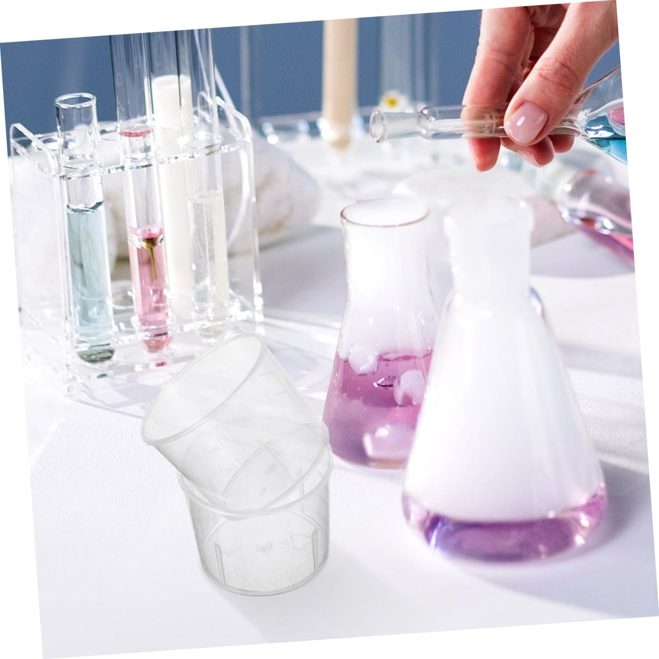 200 Pezzi Misurini Graduati in Plastica da 15ml per Laboratorio