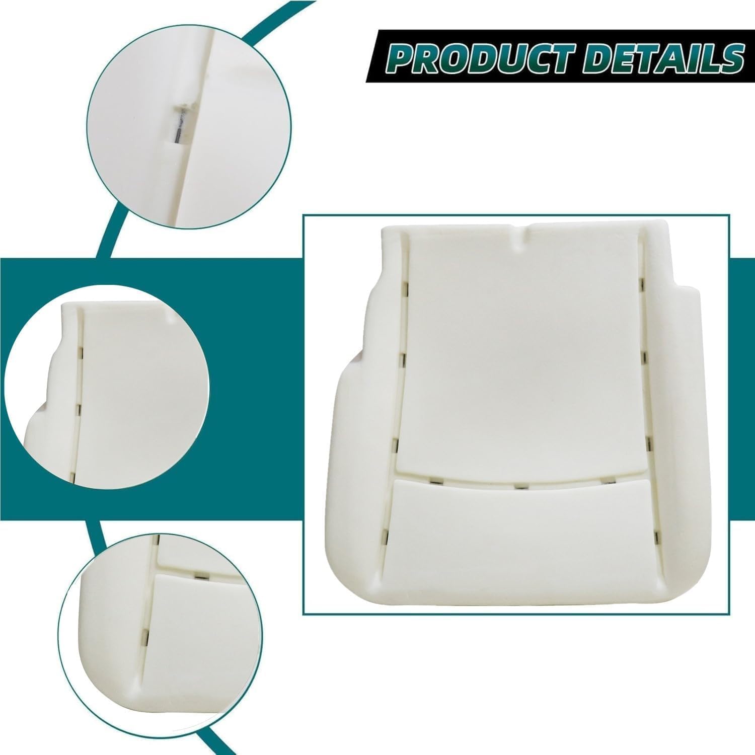 Priprilod Gray Driver and Passenger Side Bottom & Top Lean Back Replacement Cloth Seat Cover & Driver Foam Cushion Compatible with Dodge Ram 1500 2500 3500 4500 5500 2009 2010 2011 2012
