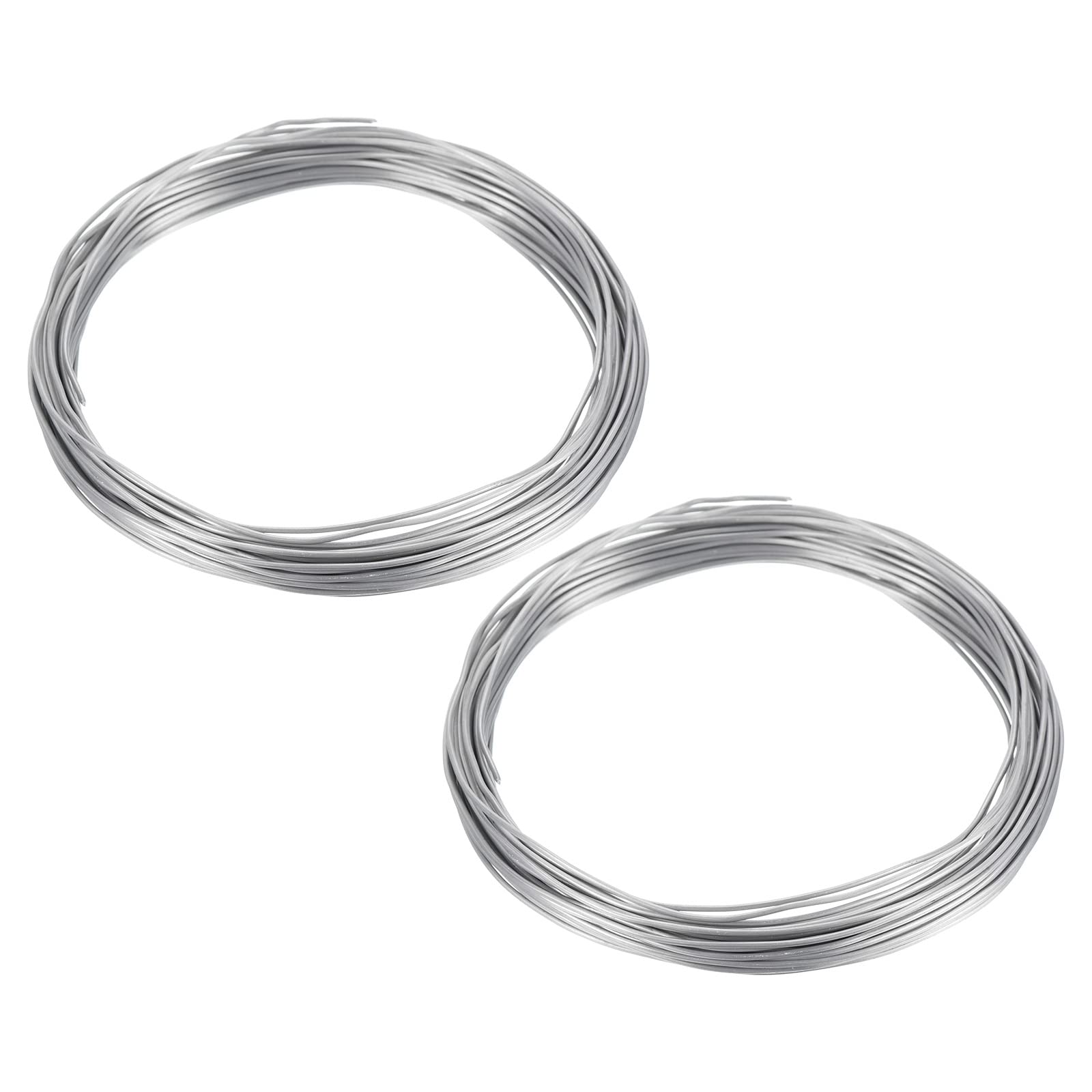 PATIKIL 1,0mm Bonsái modelado flexible con 2 rollos de aluminio plateado 7