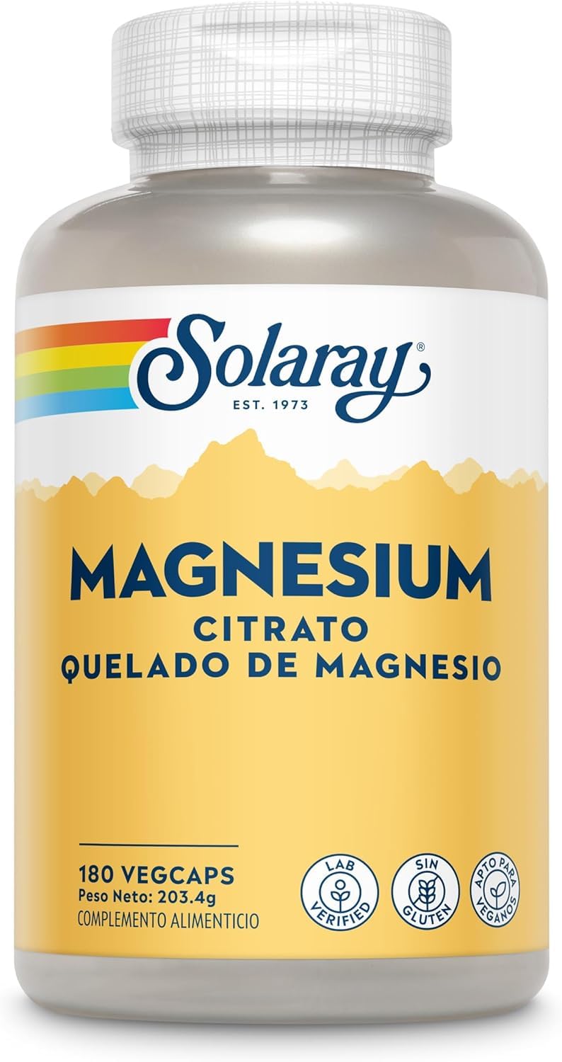 Pack 2 Unidades | Magnesio Citrato 180 cápsulas | Solaray