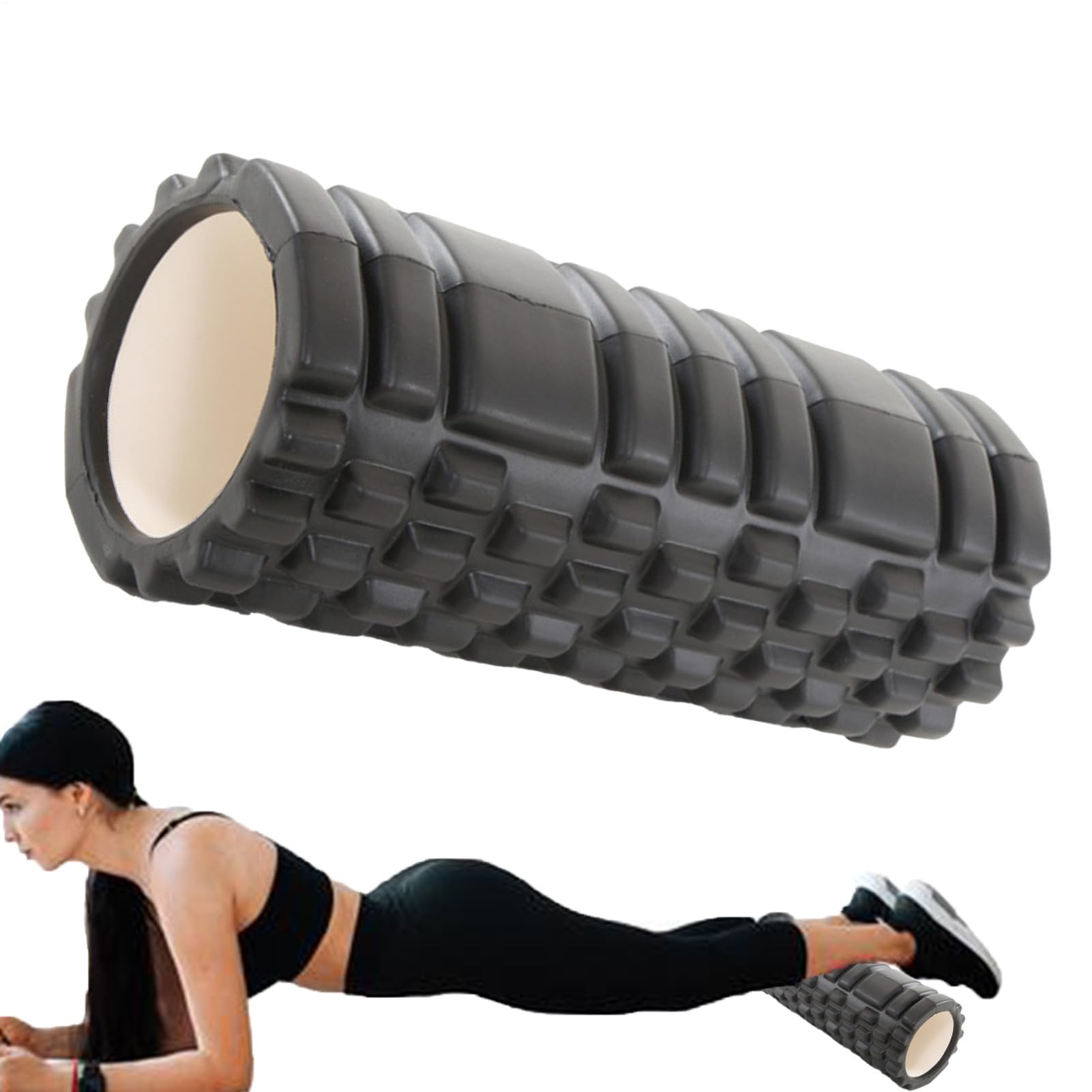 Rullo In Schiuma Per Tessuti Profondi | Strumento Di Massaggio Ad Alta Densità Per Tessuti Profondi E Punti Di ,Rullo Di Recupero Muscolare Per Pilates E Yoga | Per Collo, Pied, Mollet
