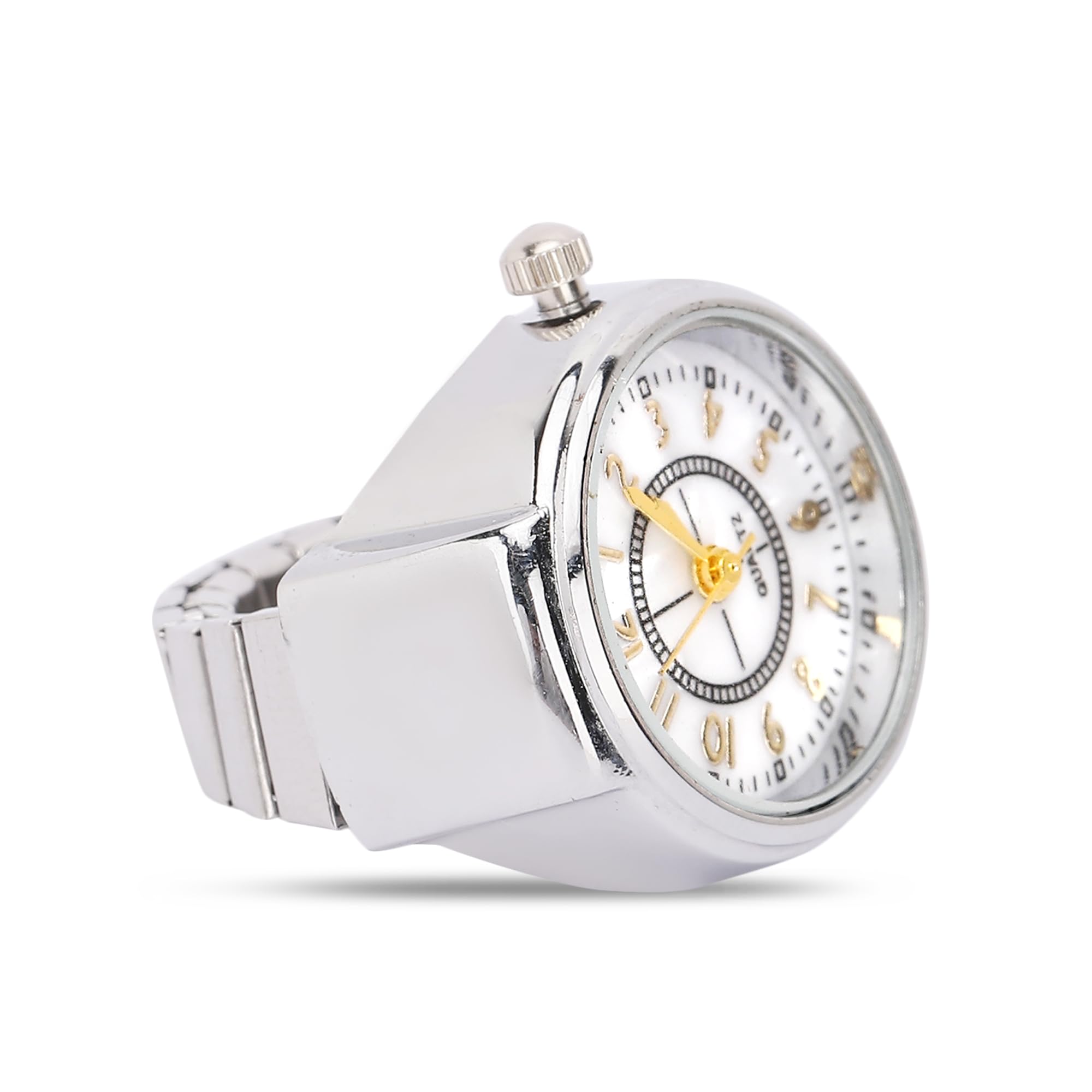 thrillz Ring Watch For Women Stainless Steel Gold Plated Stylish Strachable Gold Ring For Women Girls Love Gifts-picture-4