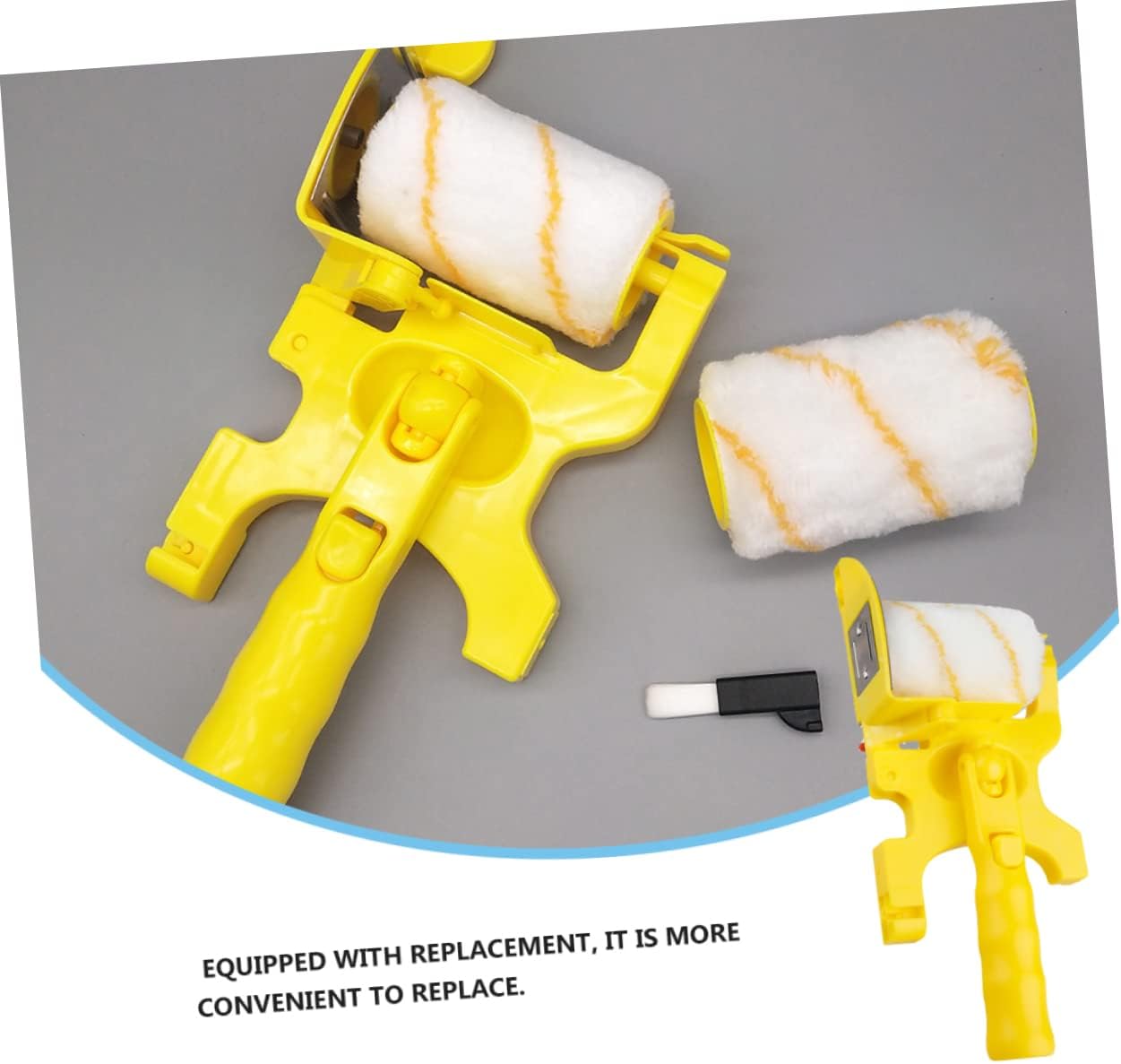 DOITOOL Multifunctional Paint Edger Roller Tool Fine Hair Latex Paint Applicator for Wall Decoration for Home Painting Projects Painting Tool