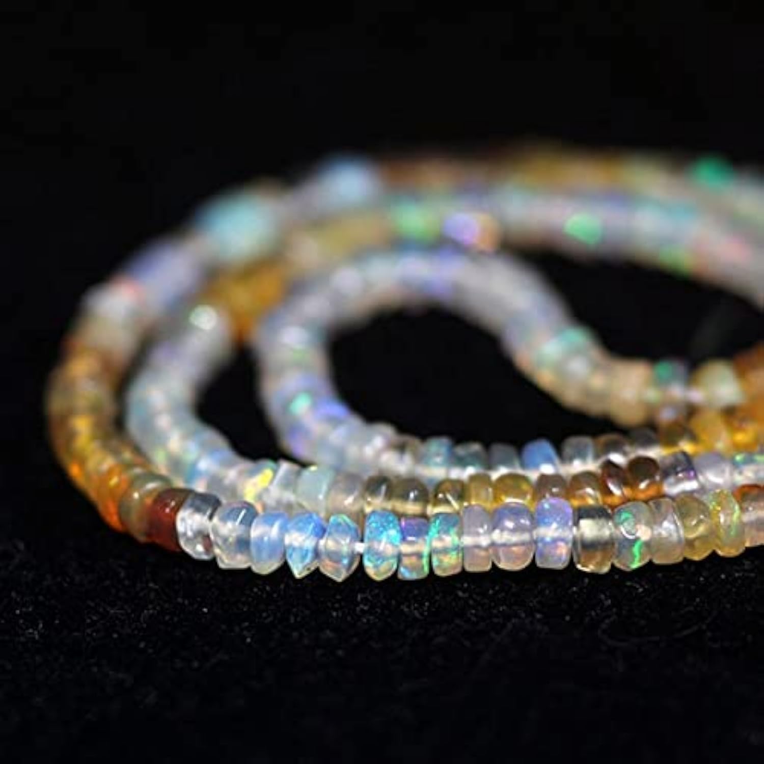 Opale d'Éthiopie LKBEADS sans aspérité pour éviter la casse lors de l'enfilage