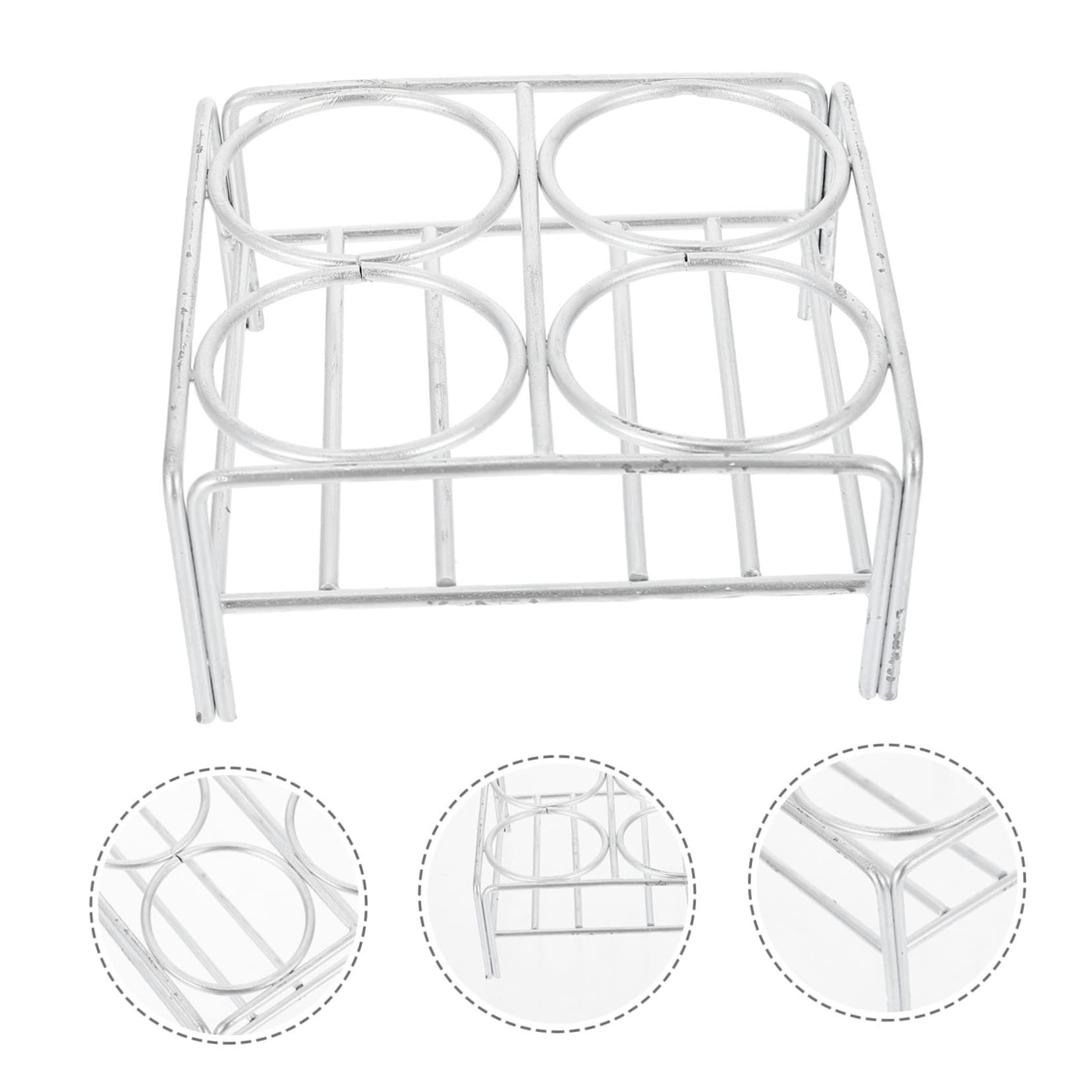 MUCKLILY Crucible Rack 6 Hole Stand Lab Equipment Storage Shelf Nickel-Chromium Wire Material Science Lab Tool