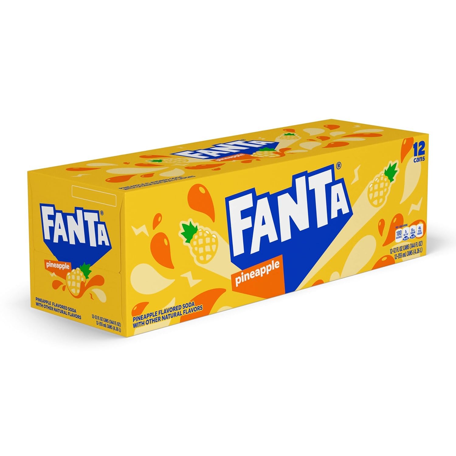 Fanta Pineapple 12 FL OZ (355ml) - 12 Cans