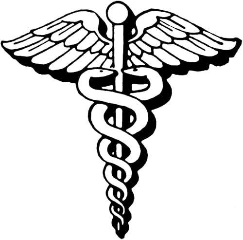 Póster impreso de The Caduceus Nan Insignia modelado en el personal de Hermes y utilizado como el símbolo de la profesión médica por (18 x 24)