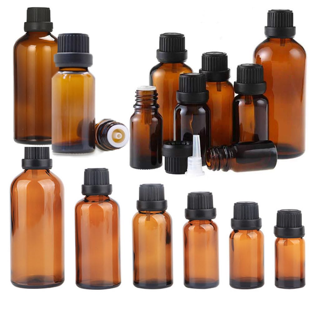 Flacons en verre ambré 15ml pour organiser vos cosmétiques maison sains