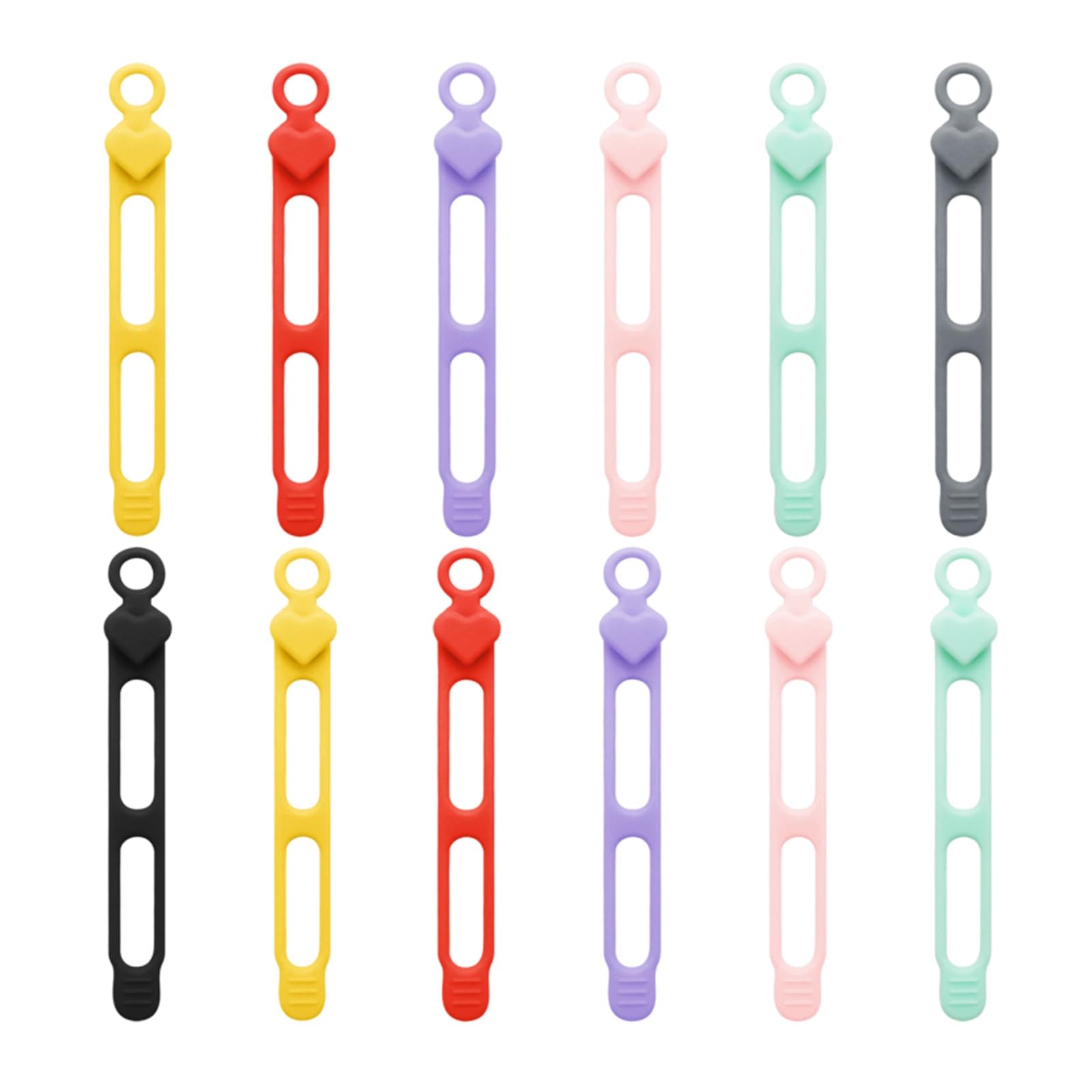 Zentriva Silicone Cable Ties, Reusable Wire Management Straps for Desk