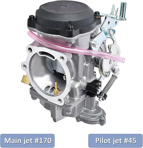 Miniatura 4 de Motorcarb CV40 carburador y tornillo de mezcla de ralentí para HD Sportster 883 1200SoftailTouringDyna & FXR CV 1.575 in Carb (con 2 bujías + juego
