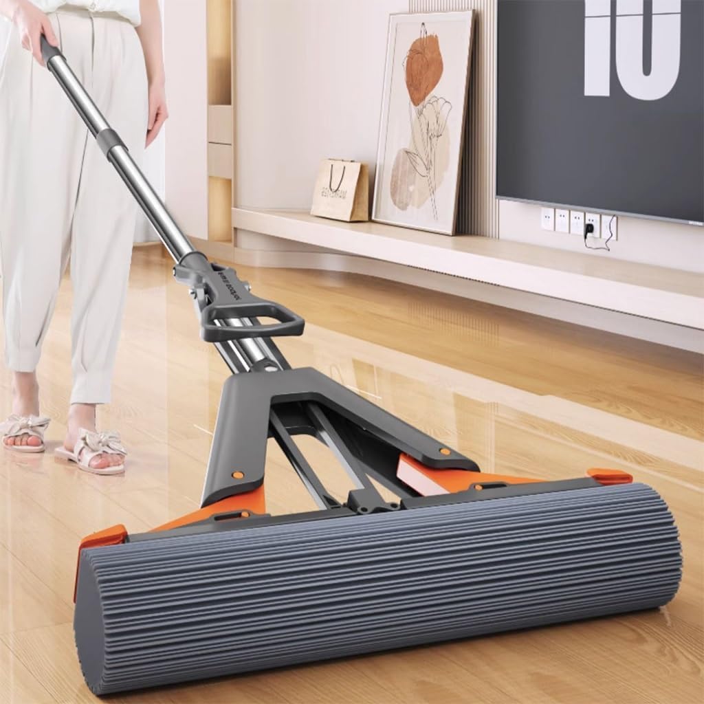 Hidak Sponge Mop for Floor Cleaning, Stainless Steel & Plastic Butterfly Mop for Hardwood, Tiles, Laminate Cleaning Floor, Sponge Mop Stick for Bathroom,Hom,Hotel,Hospitel,Parking. (B0D9BS9BRT) Amazon Price History, Amazon Price Tracker