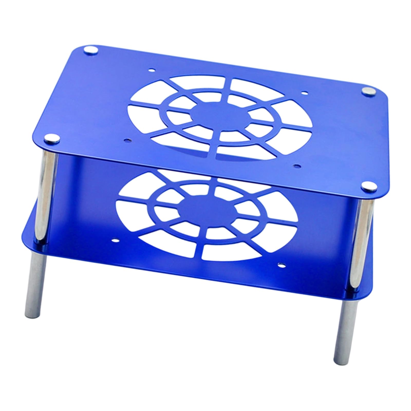 Maxtonser Two Tiers Cooling Rack for Routers Efficient Heat Dissipation Noiseless Operate Easy Installation Aluminum Construction