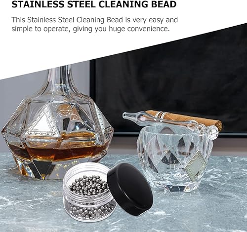 Miniatura 4 de Hemoton 300 cuentas de limpieza de decantador de acero inoxidable bolas de limpieza de 0.157 in limpiador para botellas de vino, decantadores de