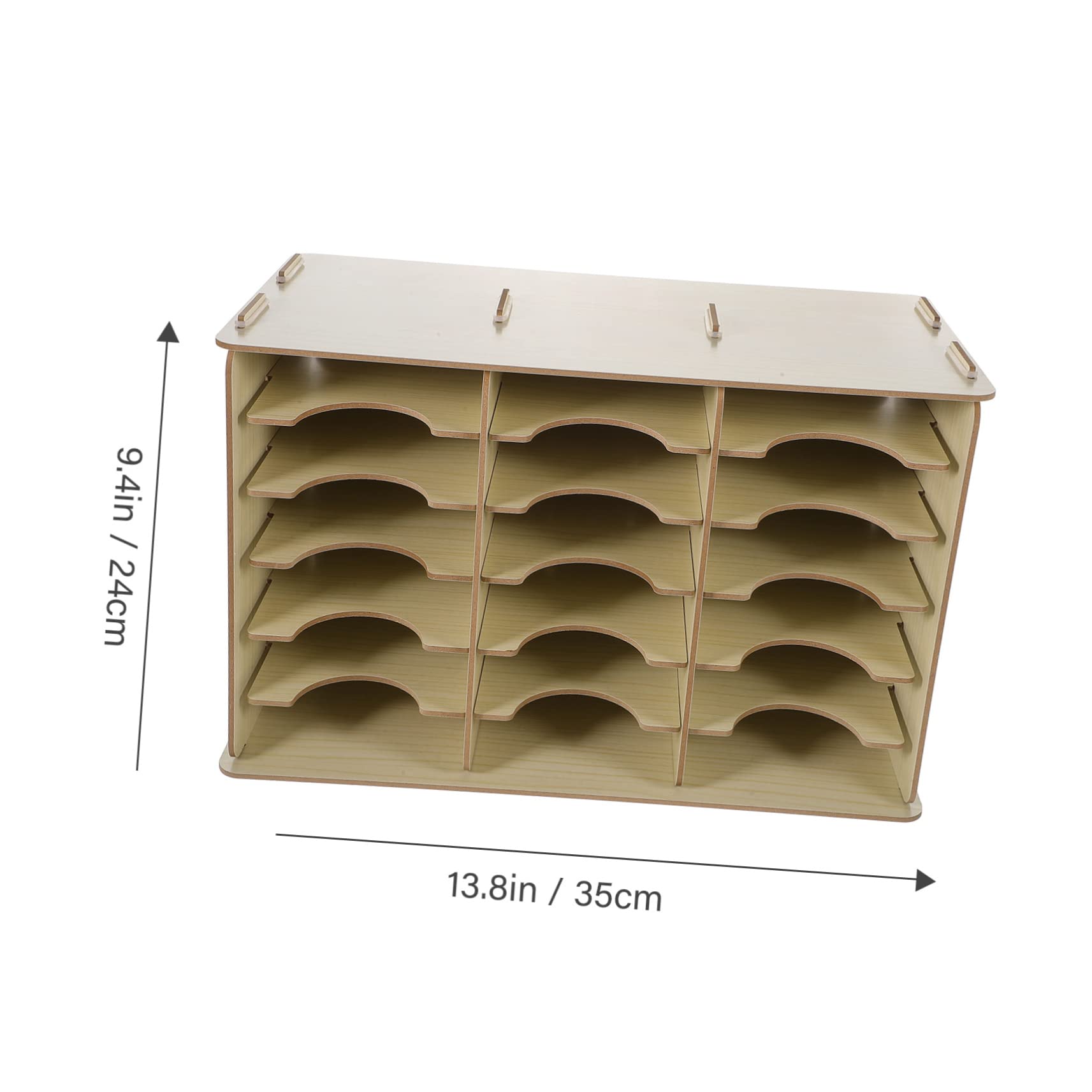 Porta Cellulare Organizer da Tavolo in Legno Scatola Portaoggetti per Telefono Cellulare Contenitore da Scrivania Scomparti Multipli per Aula e Ufficio