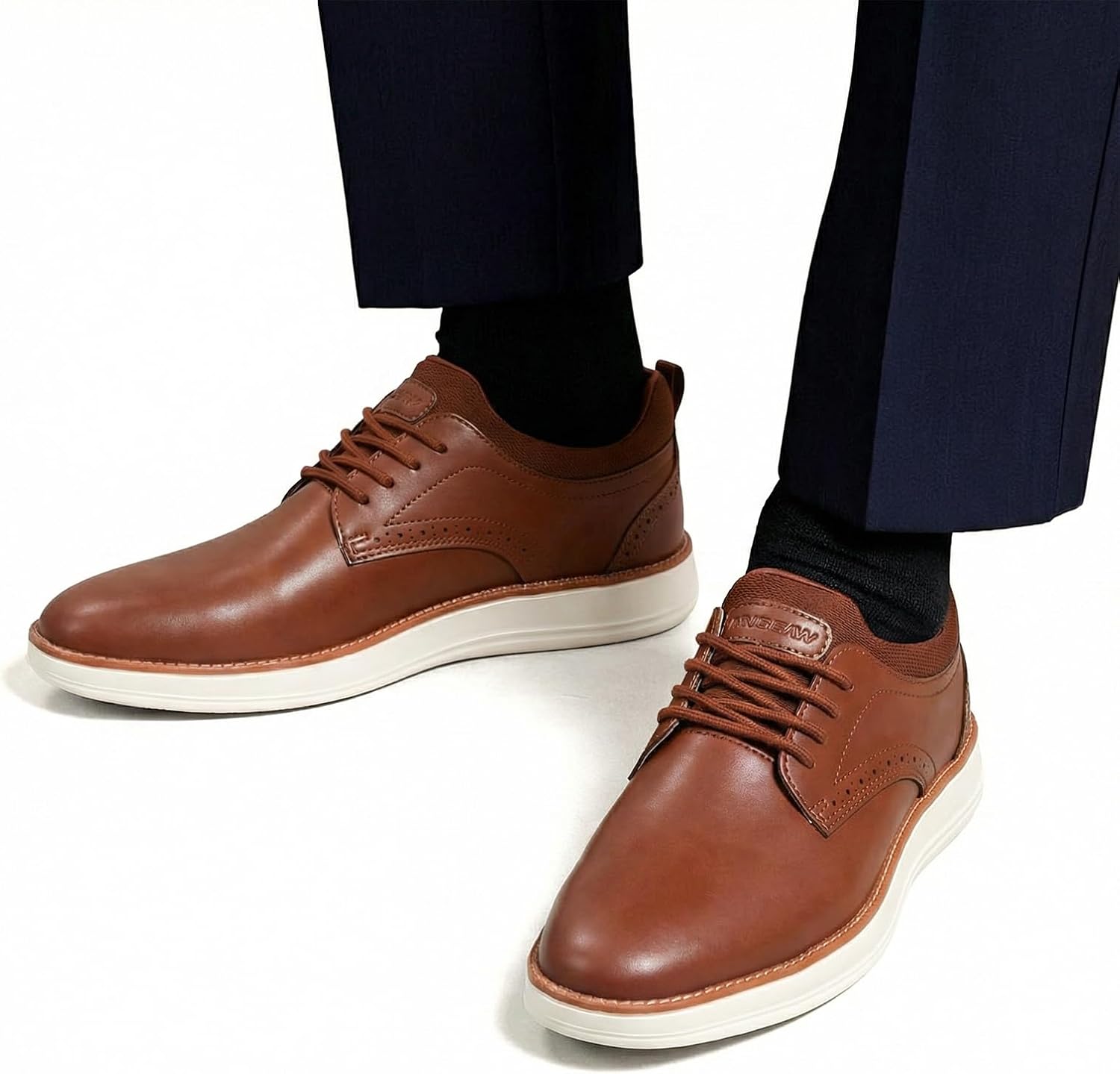 Men's Dress Sneakers Oxfords Shoes Business Wingtip Casual Walking Brogue Shoes - Image 2