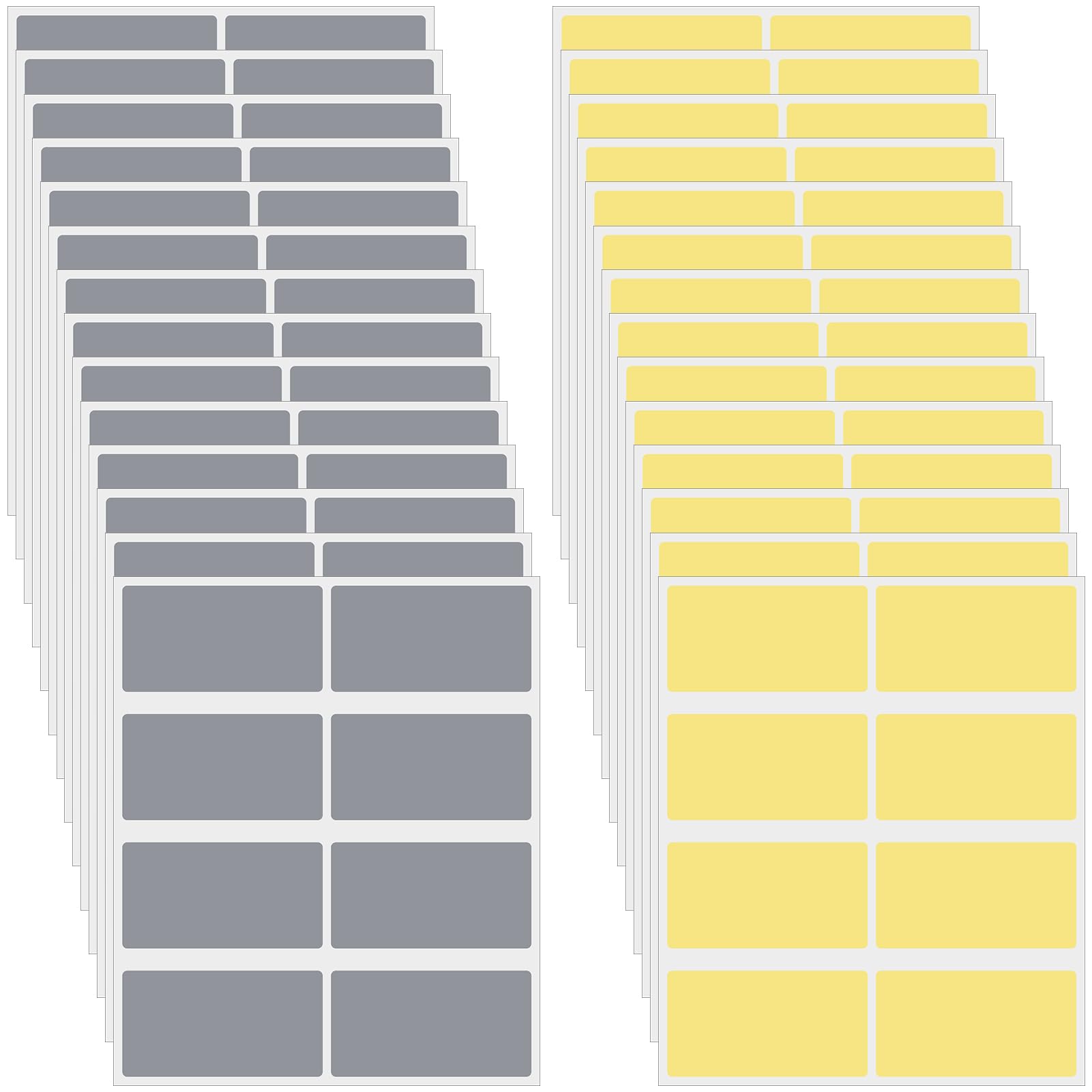 252 Cartes à Gratter Or Et Argent 50x25mm - Autocollants Surprise Pour DIY, Cadeaux Et Scrapbooking
