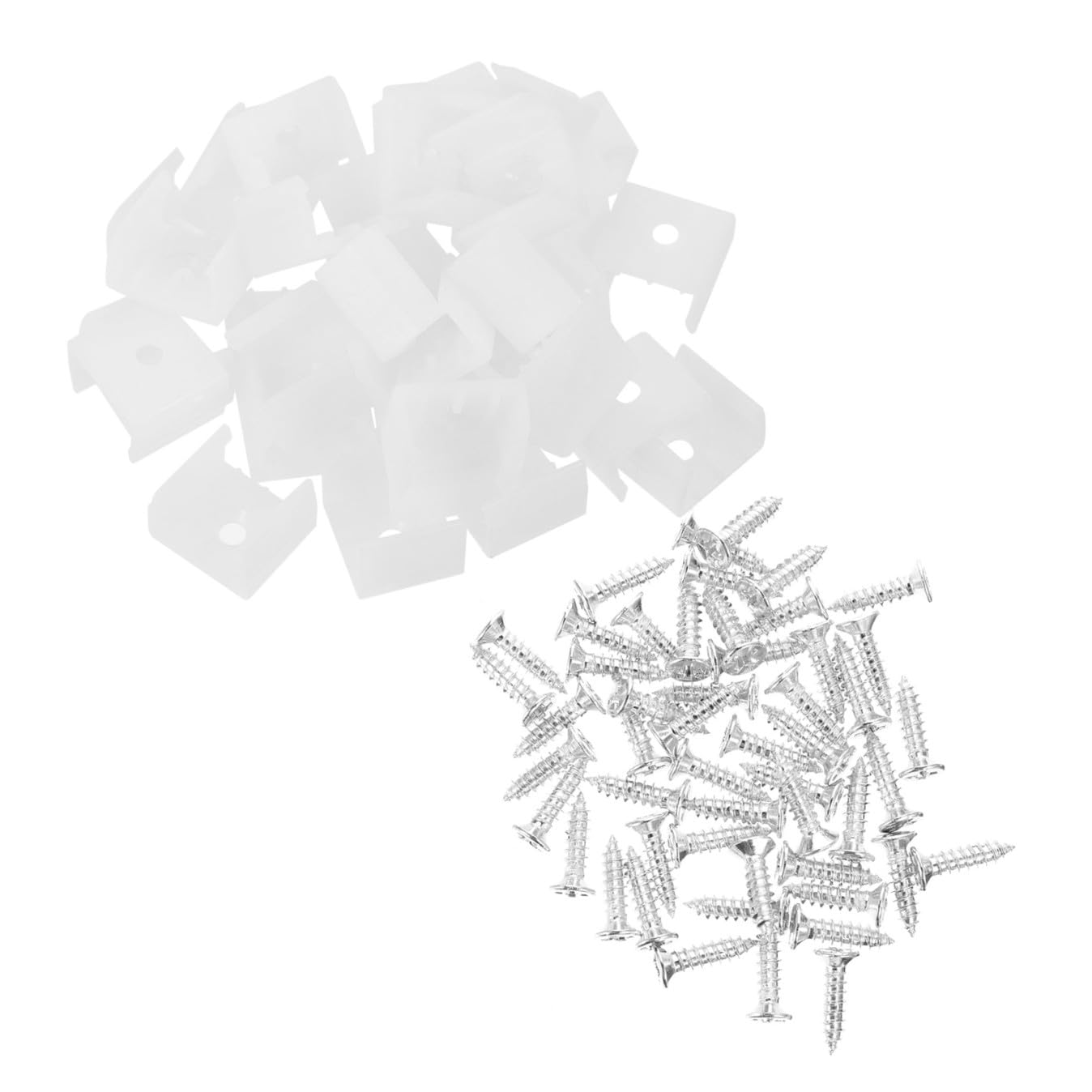 Homoyoyo Clips para Tiras de Luces LED Tipo H-014 para Sujetar y Organizar Tiras Led, Material Pp y Hierro, 100 Piezas para Salas y Gabinetes